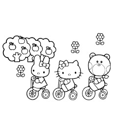 Top 75 Free Printable Kitty Coloring Pages Online Friends Cycling