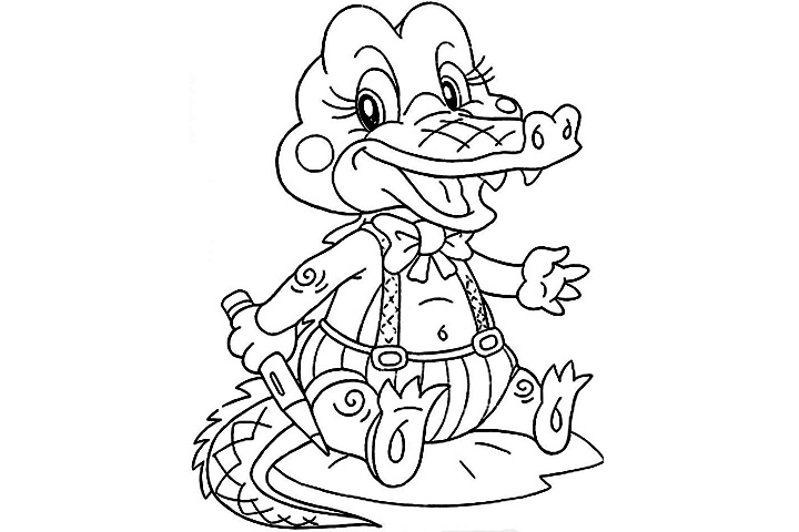 baby alligator coloring pages - photo #21