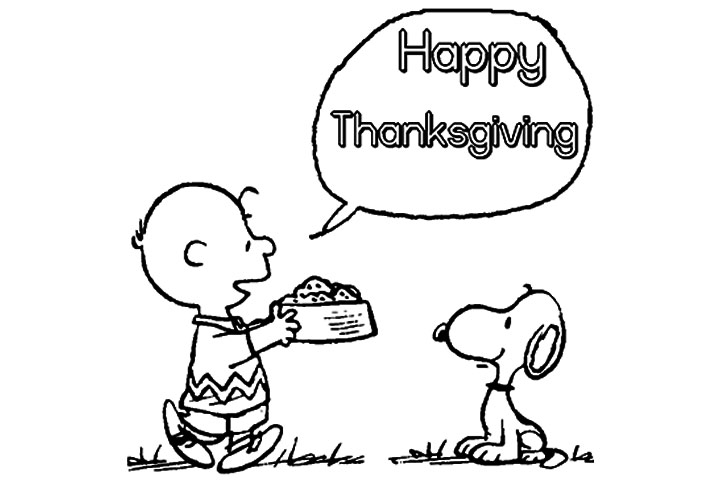 a charlie brown thanksgiving coloring pages - photo #23