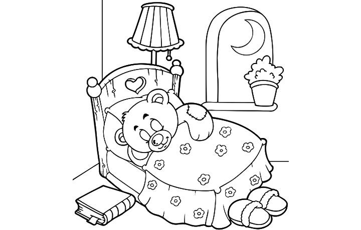 sleeping bear coloring pages - photo #36