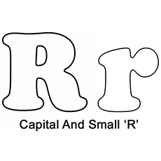 Capital r in bubble writing y