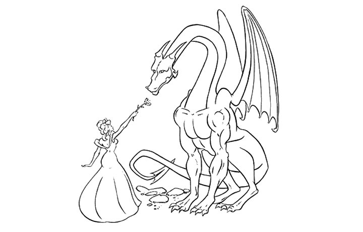 fairy and dragon coloring pages - photo #14
