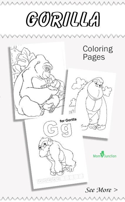 Cute Baby Gorilla Coloring Pages