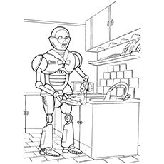 20 Cute Free Printable Robot Coloring Pages Online Washing Utensils
