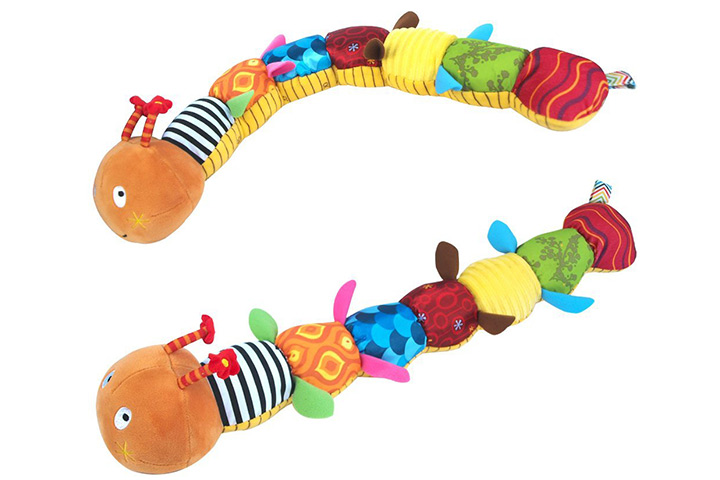 LIGHTDESIRE Musical Caterpillar Toy Rattle with Ring Bell