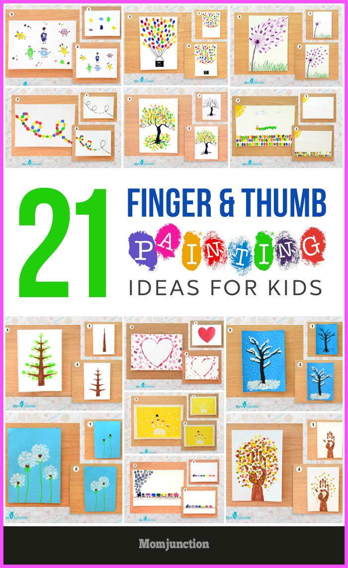 21 Creative Yet Easy Finger And Thumb Painting Ideas For Kids