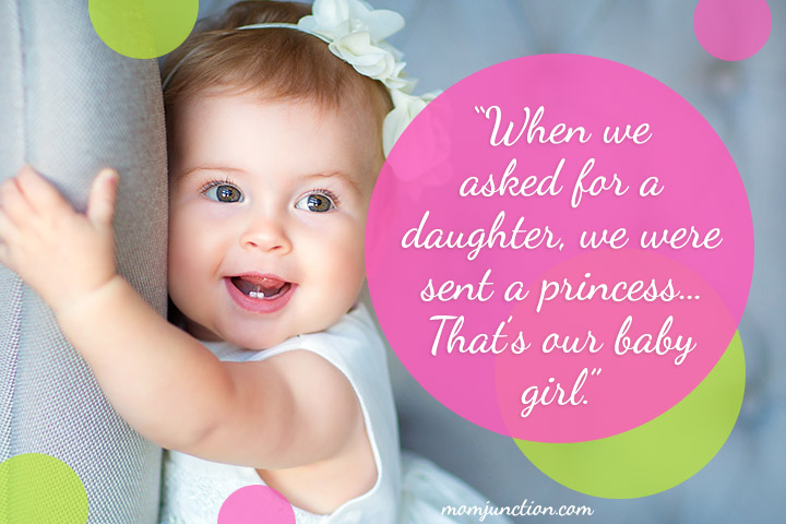 “When we asked for a daughter, we were sent a princess… That’s our baby girl.”