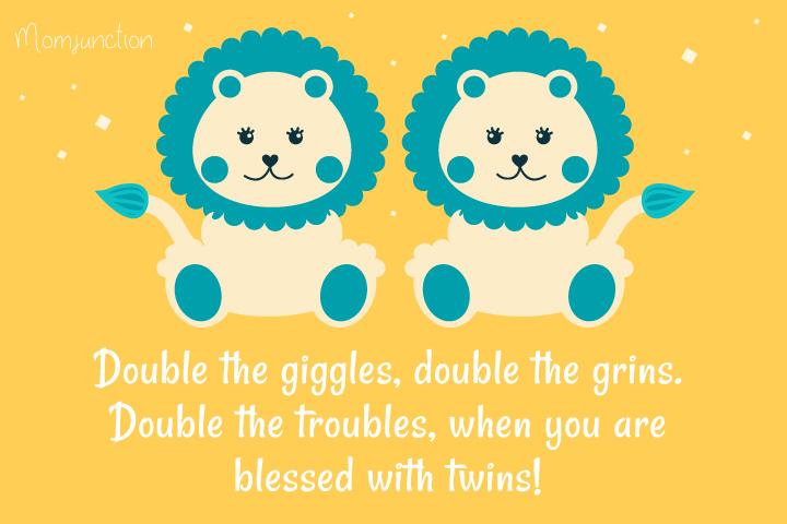 Baby shower quote for twins