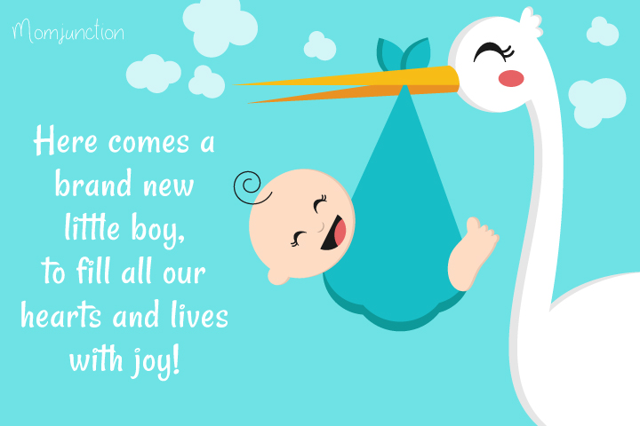 Baby shower quote for a boy