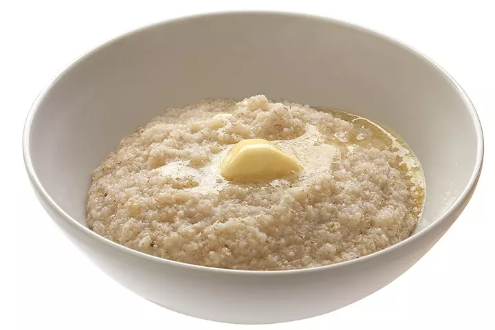 Barley apple porridge in 6 month baby food chart