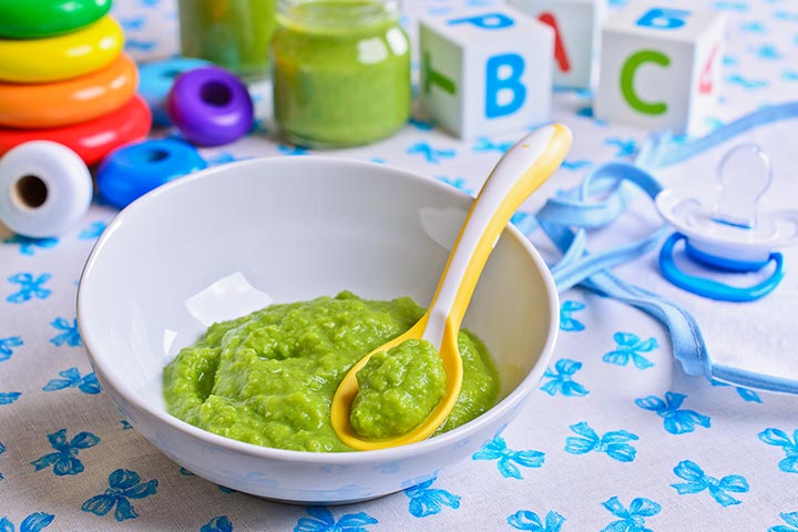 11 month old baby food, green bean and avocado mash