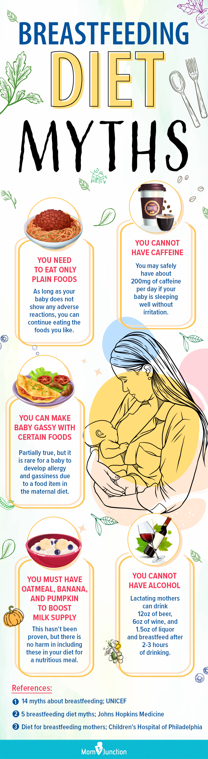 breastfeeding diet myths [infographic]