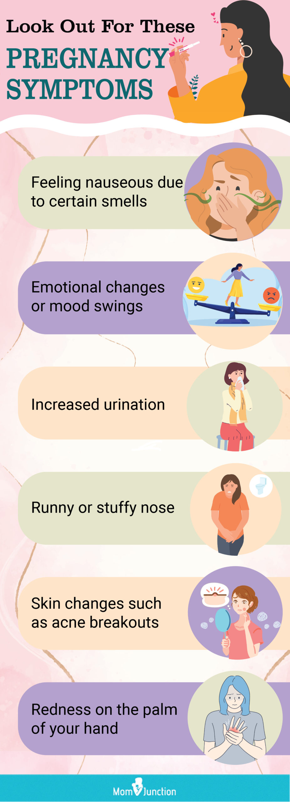 early pregnancy signs due to hormonal alterations [infographic]