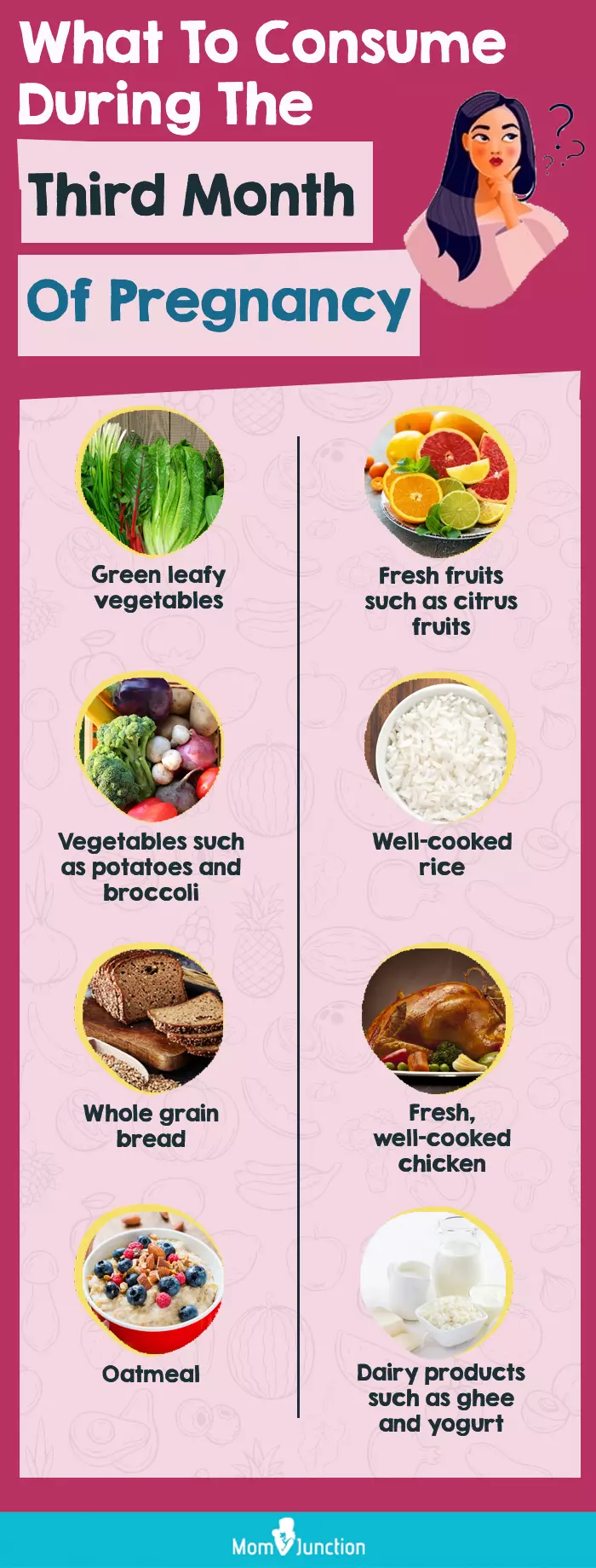 what to consume during the third month of pregnancy (infographic)
