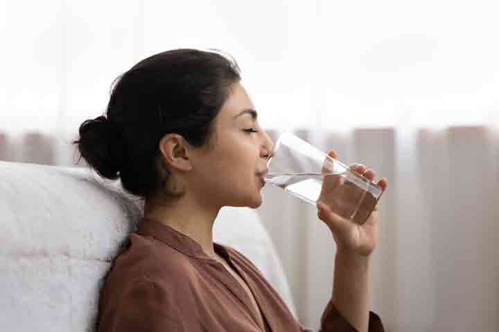 Drinking plenty of water keeps constipation at bay