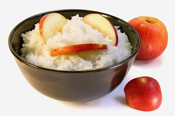 11 month old baby food, rice and apple recipe