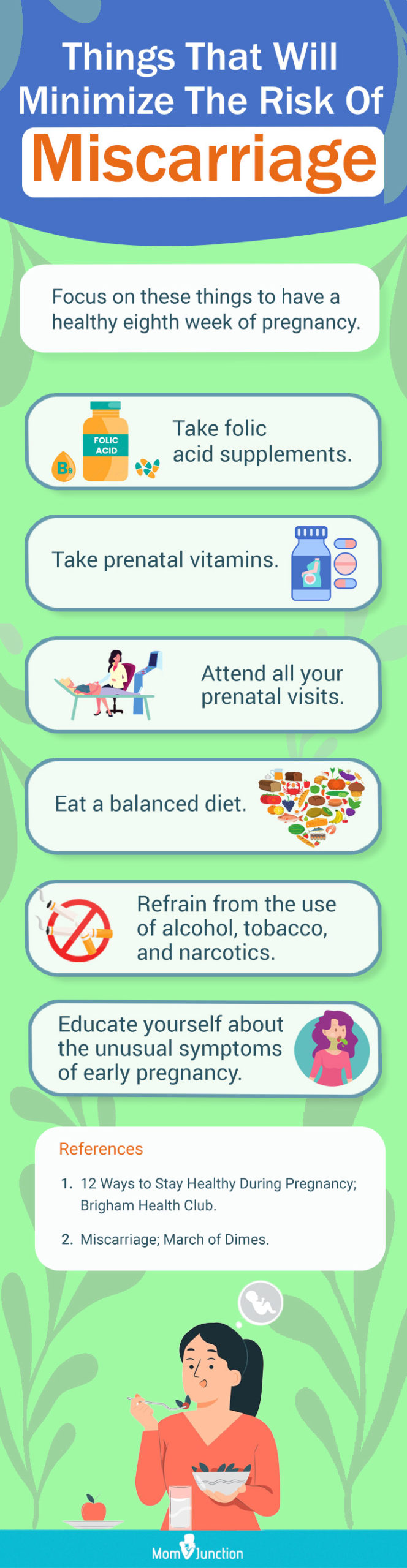 things that will minimize the risk of miscarriage than worrying (infographic)