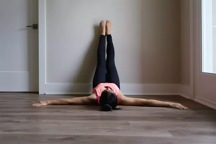 Viparita karani fertility yoga pose