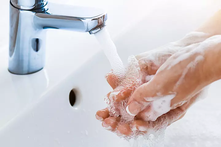 Wash your hands thoroughly before handling sterile baby bottles