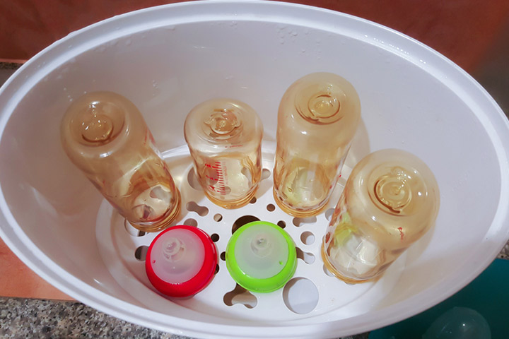 Sterilize bottles after each use if your baby is sick
