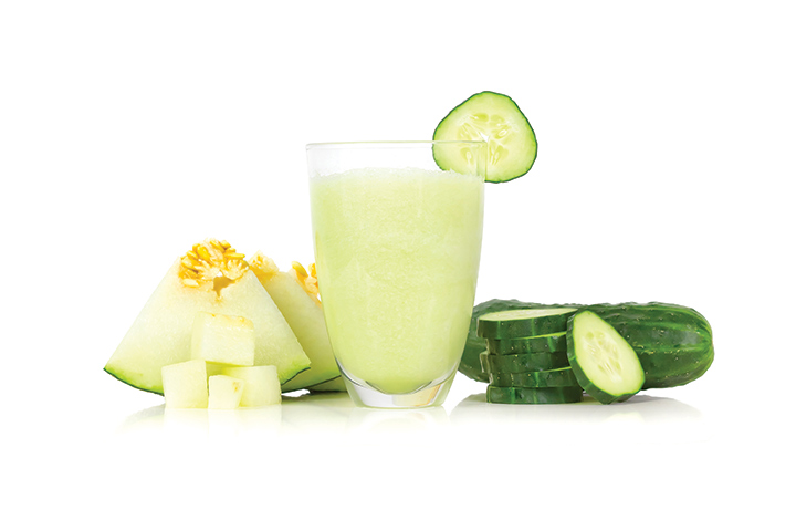 Cucumber cantaloupe smoothie, healthy snack for pregnancy