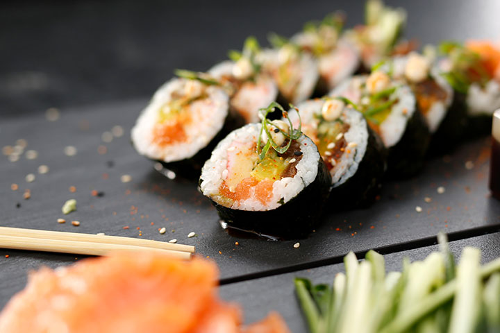 Avoid raw fish such as sushi during pregnancy