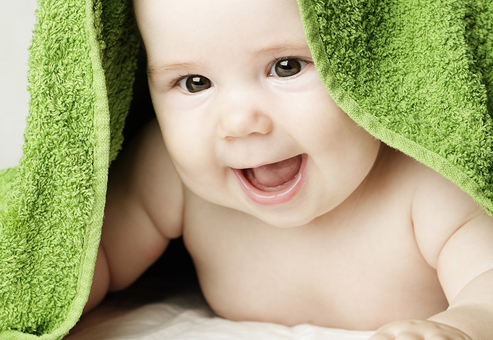 Gorgeous baby smiling picture