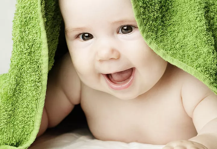 Gorgeous baby smiling picture