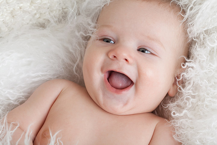 Close-up smiling picture of baby
