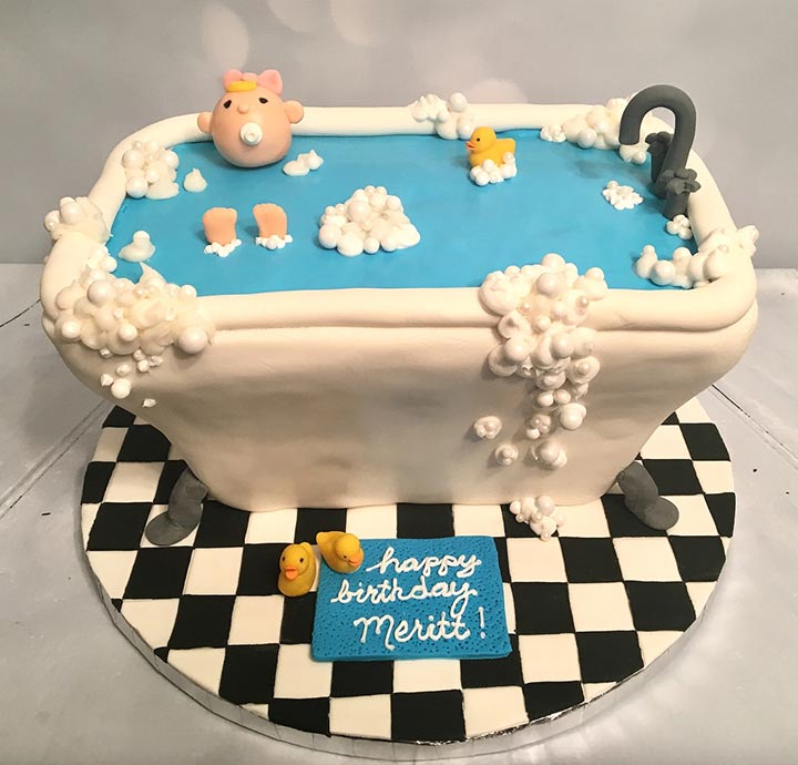 Baby In A Bathtub1st Birthday Cake Ideas