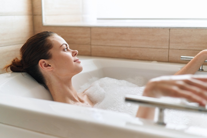 A warm water bath can be physically and mentally relaxing during pregnancy