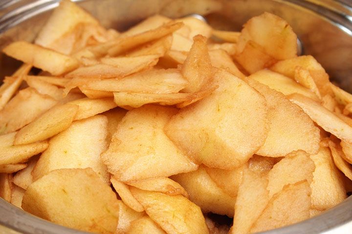 Boiled apples with lime finger foods for toddlers