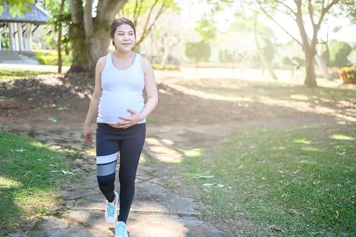 Walking may ease the fetal hiccups by relaxing the diaphragm