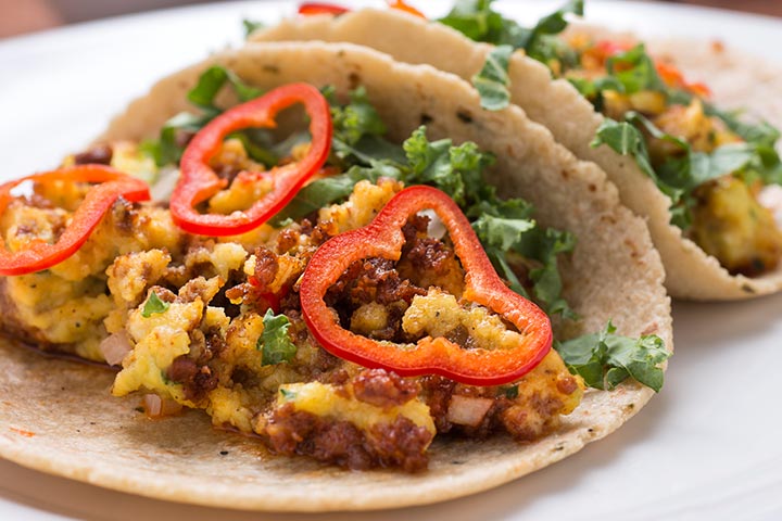 Tacos with egg recipe for kids