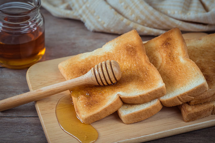 Honey toast sandwich finger foods for toddlers