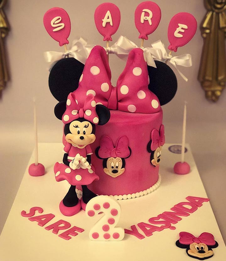Minnie Mouse Theme 1st Birthday Cake Ideas