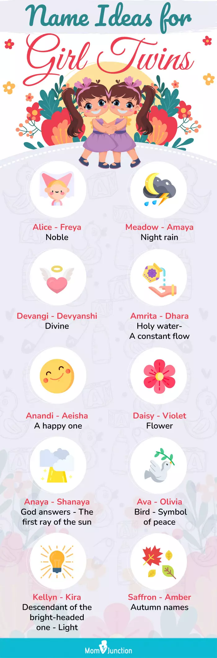 name ideas for girl twins (infographic)
