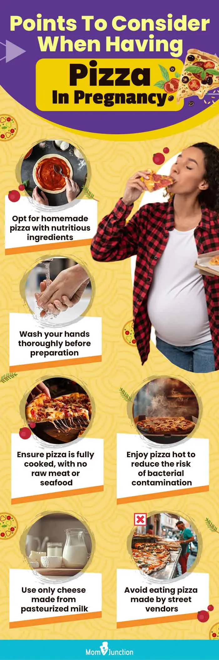 points to consider when having pizza in pregnancy (infographic)