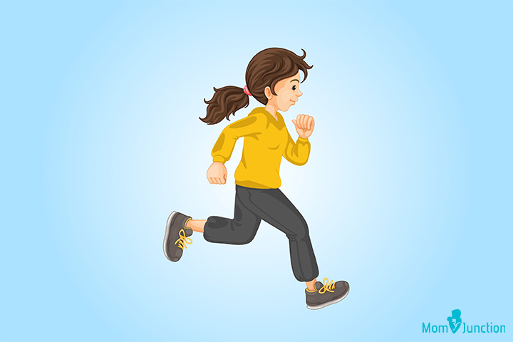 Running exercise for kids at home