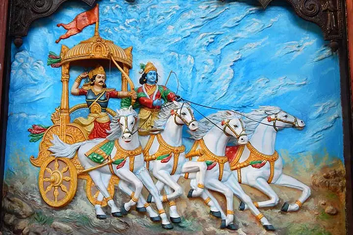 In the battle of Kurukshetra, Lord Krishna is the charioteer of Arjuna