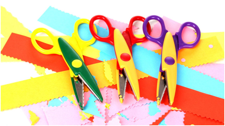 Kids DIY Colorful Paper Cut Folding Scissors Kindergarten Kids Educational  Art Craft with Scissors Tool Gift Hand Tools