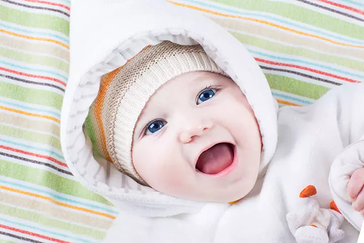 Smiling picture of cute baby