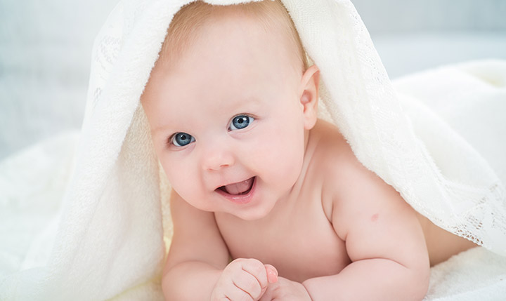 Lovely smiling picture of baby