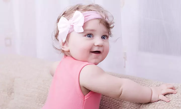Adorable baby girl smiling picture