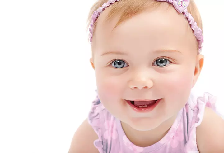 Cute baby girl smiling picture