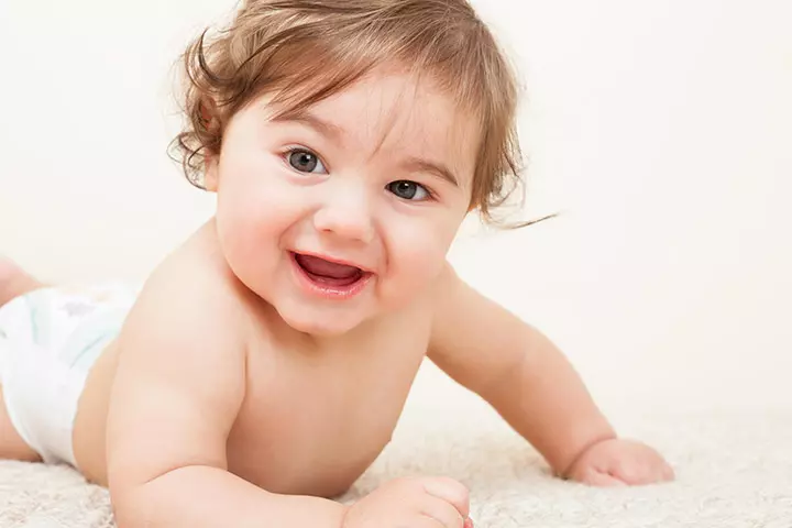 Beautiful baby laughing and smiling picture