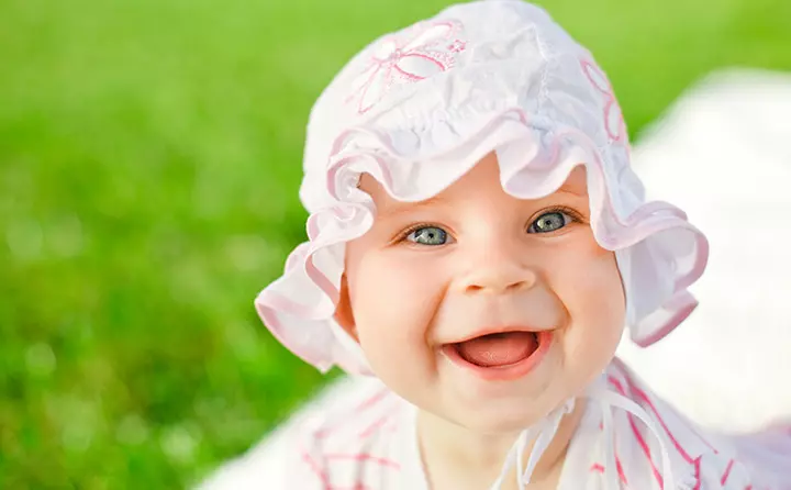 Adorable baby smiling picture