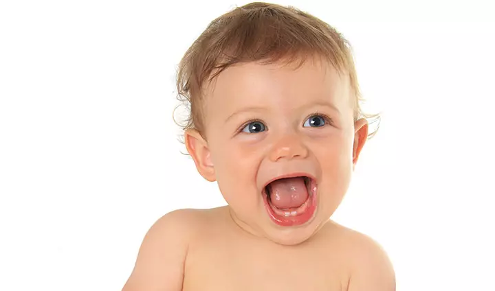 Cute baby smiling in picture