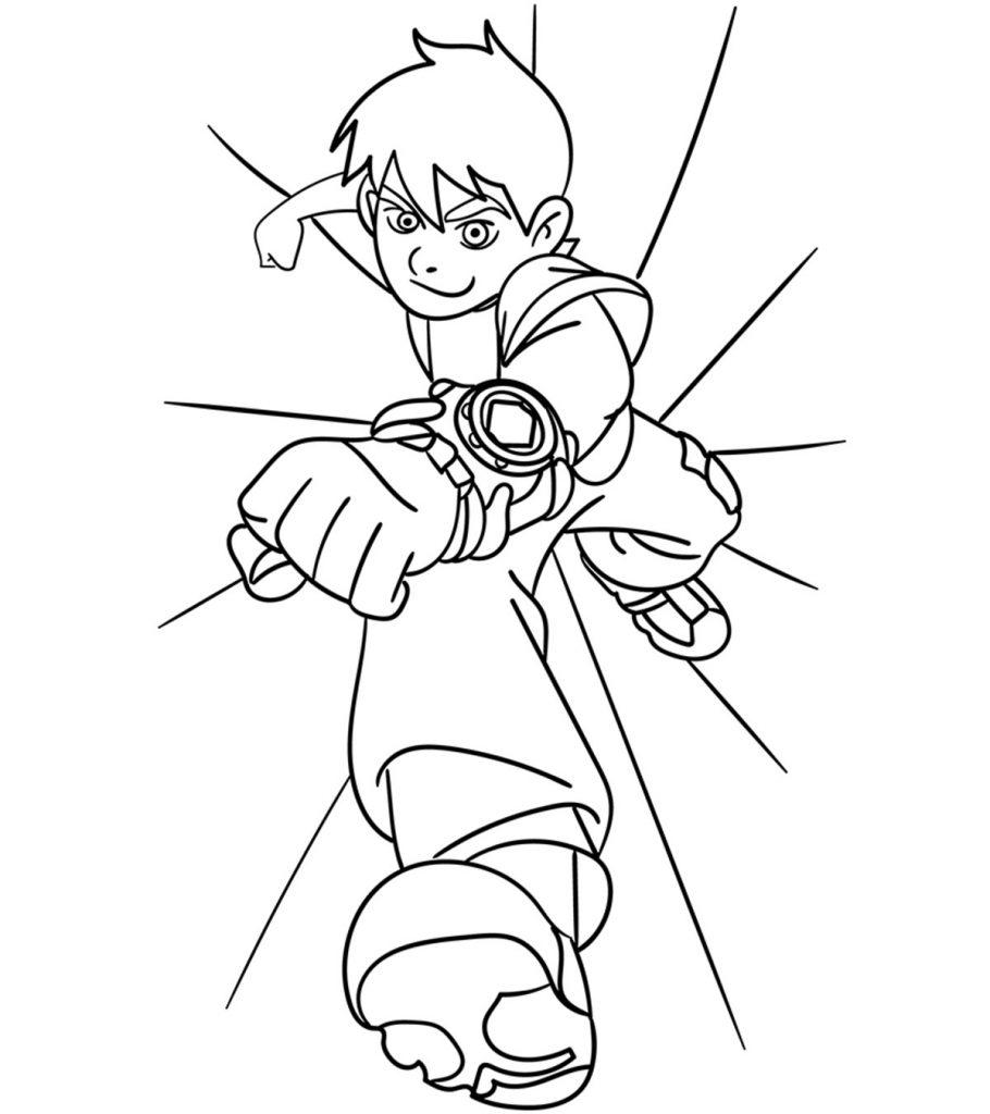 ben ten ultimate alien colouring pages