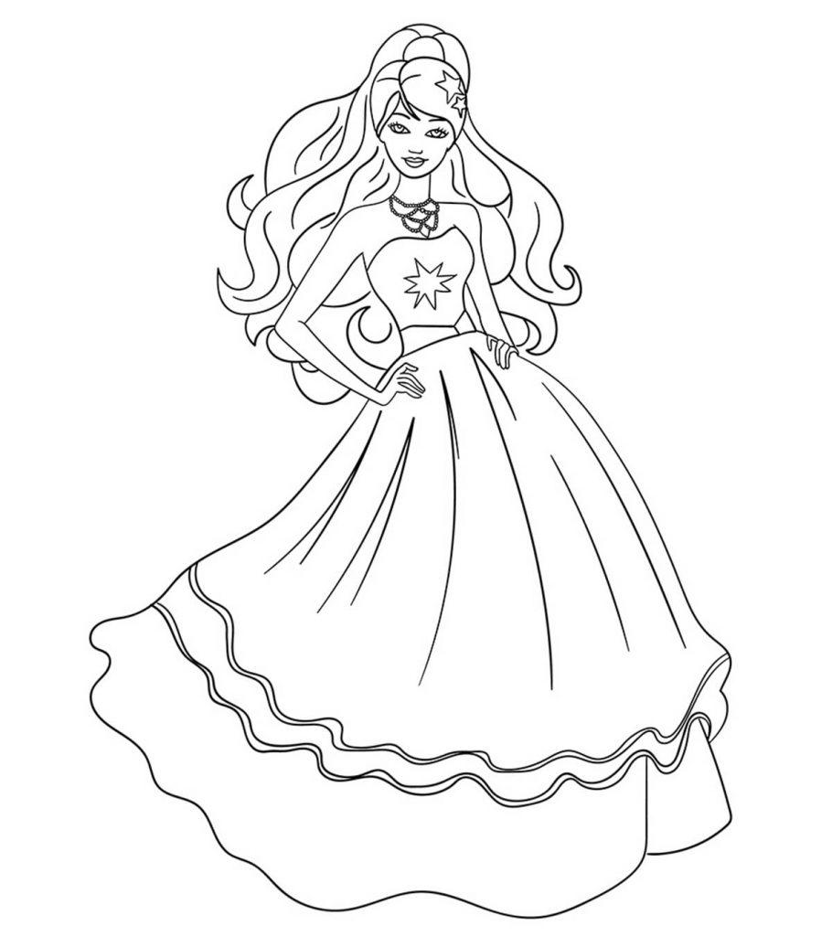 barbie dress drawing easy